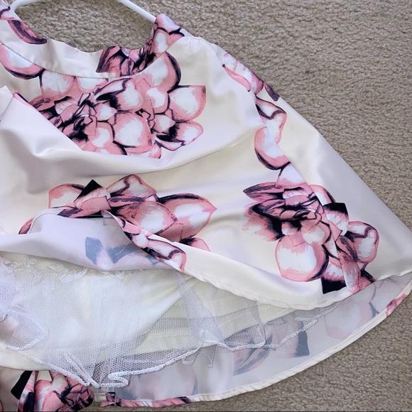 Floral Crop Top + Mini Skirt Set - Picture 4 of 4